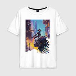 Мужская футболка оверсайз Cyberpunk - fantasy