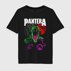 Футболка оверсайз мужская Pantera rock, цвет: черный