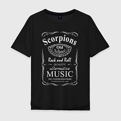 Мужская футболка оверсайз Scorpions в стиле Jack Daniels