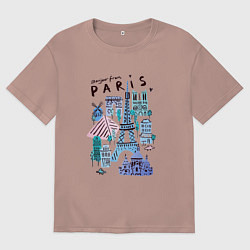 Мужская футболка оверсайз О, Париж