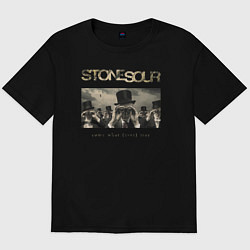Футболка оверсайз мужская Stone Sour rock, цвет: черный