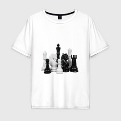 Мужская футболка оверсайз Фигуры шахматиста