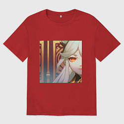 Футболка оверсайз мужская Лицо Нингуан, цвет: красный