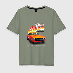 Мужская футболка оверсайз Маслкар Chevrolet Camaro SS 1968 года