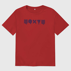 Футболка оверсайз мужская Безразличие искаженное, цвет: красный