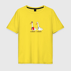 Футболка оверсайз мужская Бойцоский гусь, цвет: желтый