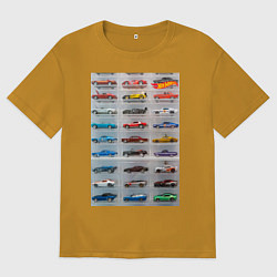 Мужская футболка оверсайз Hot Wheels - collection Автомобили на полке