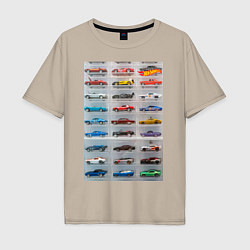 Мужская футболка оверсайз Hot Wheels - collection Автомобили на полке