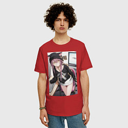 Футболка оверсайз мужская NECO-тян, цвет: красный — фото 2