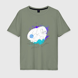 Мужская футболка оверсайз Тихоходка: water bear dont care