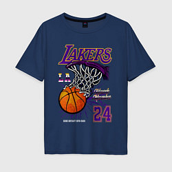 Футболка оверсайз мужская LA Lakers Kobe, цвет: тёмно-синий