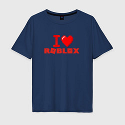 Мужская футболка оверсайз I love Roblox