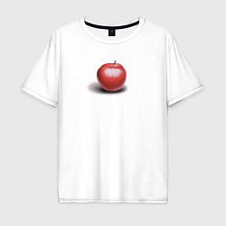 Футболка оверсайз мужская Красное яблоко, цвет: белый