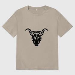 Мужская футболка оверсайз Полинезийский бык