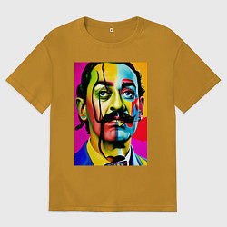 Футболка оверсайз мужская Salvador Dali, цвет: горчичный