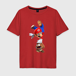 Мужская футболка оверсайз Марио на грибе