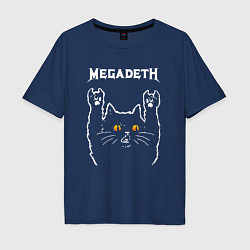 Мужская футболка оверсайз Megadeth rock cat