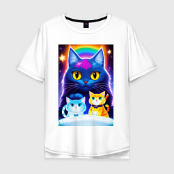 Мужская футболка оверсайз Три кота магических