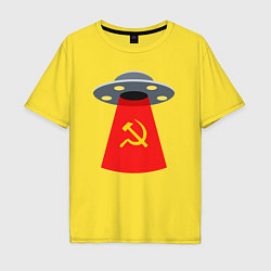 Футболка оверсайз мужская Тарелка СССР, цвет: желтый