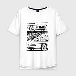 Мужская футболка оверсайз Mercedes-Benz 300SL Roadster V2