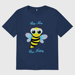 Мужская футболка оверсайз Будь милым и счастливым