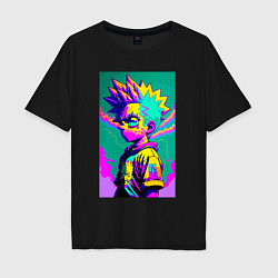 Мужская футболка оверсайз Bart Simpson - pop art