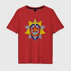 Футболка оверсайз мужская ВЧК КГБ, цвет: красный