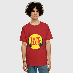 Футболка оверсайз мужская Tape club, цвет: красный — фото 2