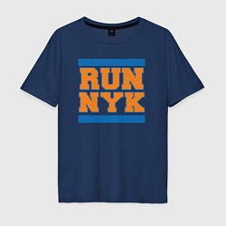 Футболка оверсайз мужская Run New York Knicks, цвет: тёмно-синий
