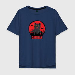 Мужская футболка оверсайз Catzilla в ярости
