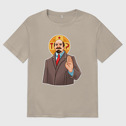 Мужская футболка оверсайз Ленин всемогущ