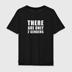 Футболка оверсайз мужская There are only 2 genders, цвет: черный