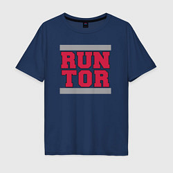 Футболка оверсайз мужская Run Toronto Raptors, цвет: тёмно-синий