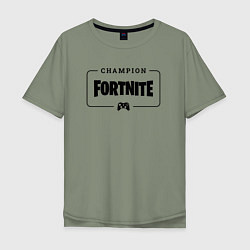 Мужская футболка оверсайз Fortnite gaming champion: рамка с лого и джойстико