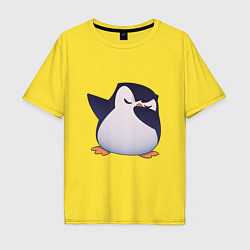 Мужская футболка оверсайз Пингвин в танце