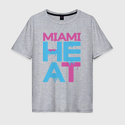Футболка оверсайз мужская Miami Heat style, цвет: меланж
