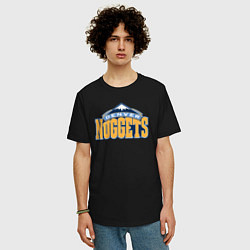 Футболка оверсайз мужская Denver Nuggets, цвет: черный — фото 2