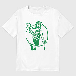 Футболка оверсайз мужская Celtics man, цвет: белый
