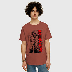 Футболка оверсайз мужская Iron maiden fans, цвет: кирпичный — фото 2