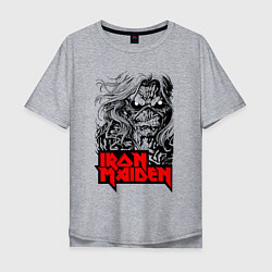 Мужская футболка оверсайз Iron Maiden eyes