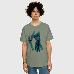 Футболка оверсайз мужская Saundwave, цвет: авокадо — фото 2