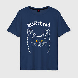 Мужская футболка оверсайз Motorhead rock cat