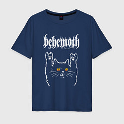 Мужская футболка оверсайз Behemoth rock cat