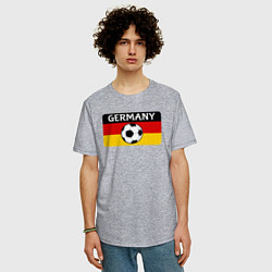 Футболка оверсайз мужская Football Germany, цвет: меланж — фото 2