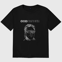 Мужская футболка оверсайз Godfather white