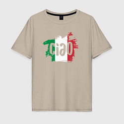 Мужская футболка оверсайз Привет Италия