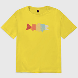 Мужская футболка оверсайз Color fish