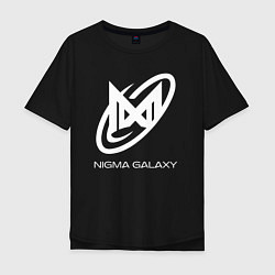 Футболка оверсайз мужская Nigma Galaxy logo, цвет: черный