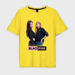 Футболка оверсайз мужская Blackpink kpop, цвет: желтый