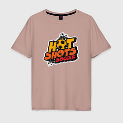 Мужская футболка оверсайз Hot shots soccer